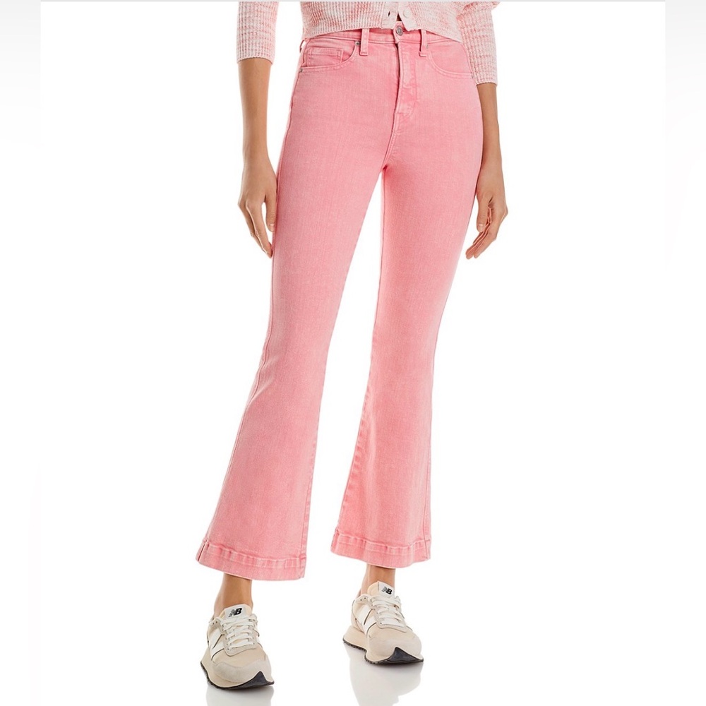 Veronica Beard Carson Ankle Kick Flare Jeans in Peony